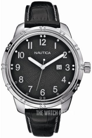 Nautica A11107G Orologio Uomo Analogico Quarzo - Quadrante Nero, Cinturino In Pelle, 10 Bar